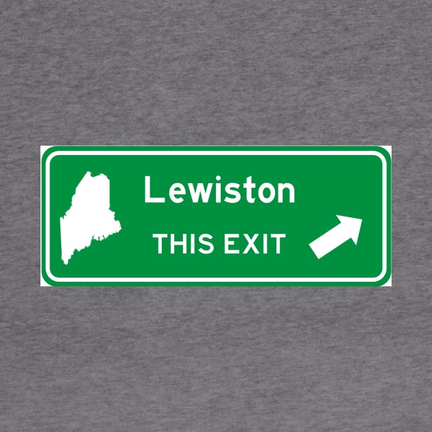 Lewiston, Maine Highway Exit Sign by Starbase79